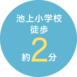 池上小学校　徒歩約２分