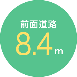 前面道路 8.4ｍ