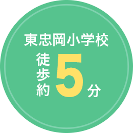 東忠岡小学校　徒歩約5分